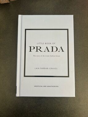 Prada Hardcover Book — Light Gray and Black Accents
